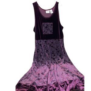 Studio Ease Vintage 20W Velvet Maxi Dress Purple Whimsygoth 90's Boho